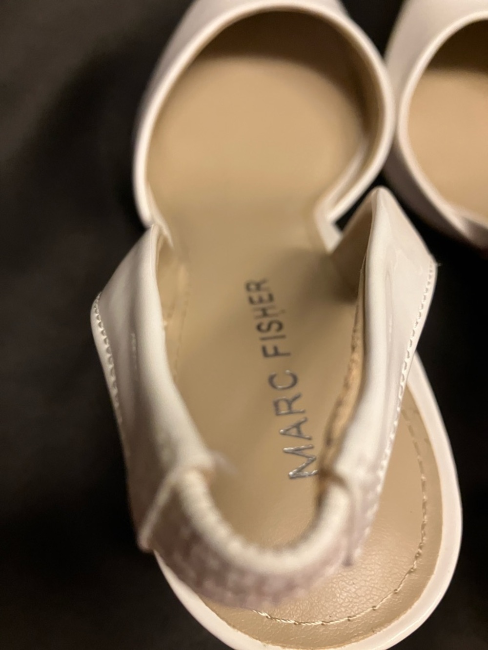 Marc Fisher Hadya Slingback Pump, White, 7M, White - Picture 12 of 15